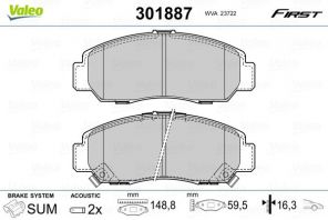 Valeo 301887 - Brzdové platničky -