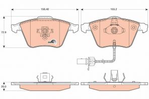 TRW GDB1617 - Brzdové platničky -