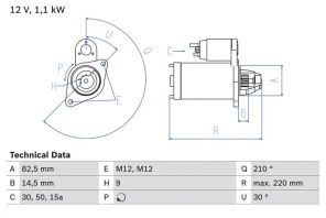 Bosch 0 986 016 330 - Štartér