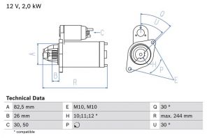 Bosch 0 986 017 260 - Štartér
