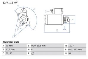 Bosch 0 986 017 661 - Štartér