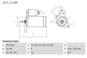 Bosch 0 986 018 200 - Štartér