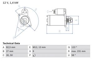 Bosch 0 986 018 340 - Štartér