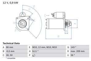 Bosch 0 986 018 860 - Štartér