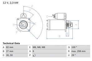 Bosch 0 986 018 950 - Štartér