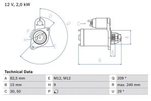 Bosch 0 986 021 610 - Štartér