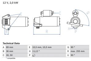 Bosch 0 986 021 810 - Štartér