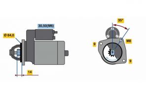 Bosch 0 986 023 810 - Štartér