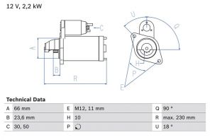 Bosch 0 986 025 400 - Štartér