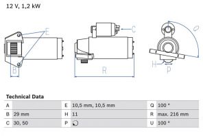 Bosch 0 986 028 010 - Štartér