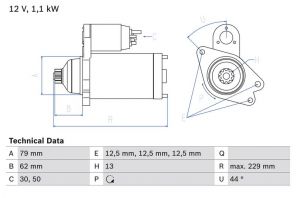 Bosch 0 986 029 110 - Štartér
