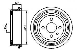 Bosch 0 986 477 018 - Brzdový bubon -