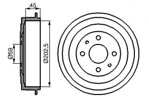 Bosch 0 986 477 109 - Brzdový bubon -