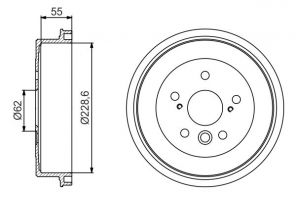 Bosch 0 986 477 168 - Brzdový bubon -