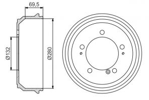 Bosch 0 986 477 169 - Brzdový bubon -