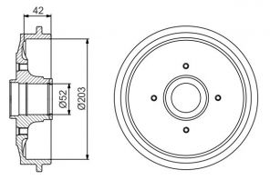 Bosch 0 986 477 201 - Brzdový bubon -