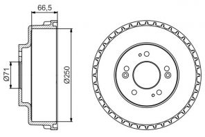 Bosch 0 986 477 228 - Brzdový bubon -
