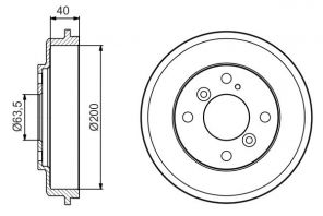 Bosch 0 986 477 240 - Brzdový bubon -