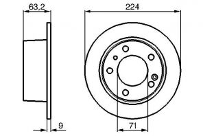Bosch 0 986 478 141 - Brzdový kotúč -