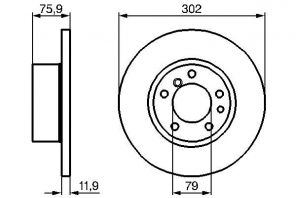 Bosch 0 986 478 319 - Brzdový kotúč -