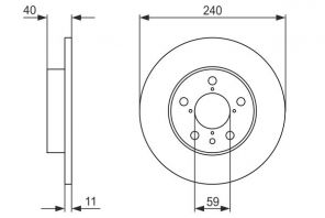 Bosch 0 986 478 444 - Brzdový kotúč -