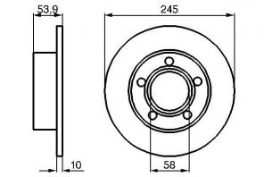 Bosch 0 986 478 461 - Brzdový kotúč -