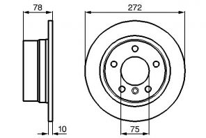 Bosch 0 986 478 641 - Brzdový kotúč -