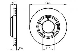Bosch 0 986 478 663 - Brzdový kotúč -