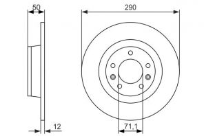 Bosch 0 986 479 311 - Brzdový kotúč -