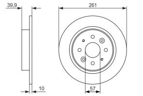 Bosch 0 986 479 597 - Brzdový kotúč -