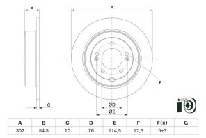 Bosch 0 986 479 E45 - Brzdový kotúč -