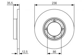 Bosch 0 986 479 R81 - Brzdový kotúč -