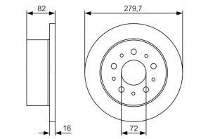 Bosch 0 986 479 S73 - Brzdový kotúč -