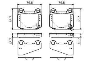 Bosch 0 986 494 229 - Brzdové platničky -