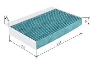 Bosch 0 986 628 534 - Peľový filter