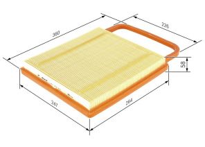 Bosch 1 457 433 574 - Vzduchový filter
