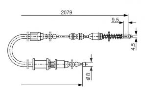 Bosch 1 987 477 141 - Brzdové lano -