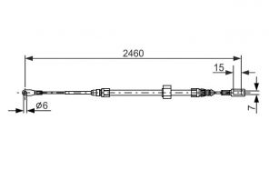 Bosch 1 987 477 855 - Brzdové lano -
