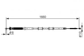 Bosch 1 987 477 973 - Brzdové lano -