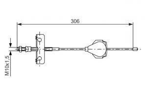 Bosch 1 987 477 990 - Brzdové lano -