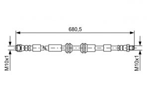 Bosch 1 987 481 734 - Brzdová hadica