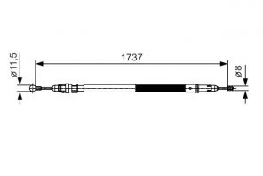 Bosch 1 987 482 008 - Brzdové lano -