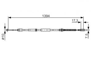 Bosch 1 987 482 033 - Brzdové lano -