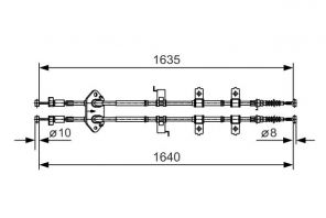 Bosch 1 987 482 054 - Brzdové lano -