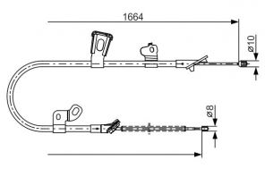 Bosch 1 987 482 219 - Brzdové lano -
