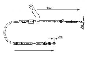 Bosch 1 987 482 261 - Brzdové lano -