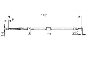 Bosch 1 987 482 293 - Brzdové lano -