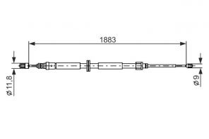 Bosch 1 987 482 302 - Brzdové lano -