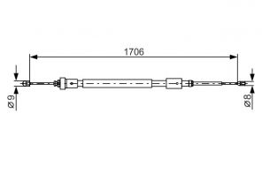 Bosch 1 987 482 316 - Brzdové lano -