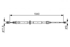 Bosch 1 987 482 325 - Brzdové lano -